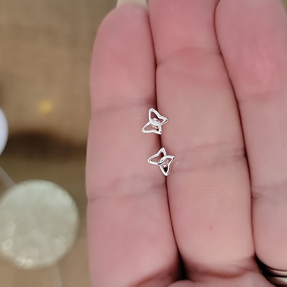 MINIMALIST BUTTERFLY STUD EARRINGS, 925 POSTS